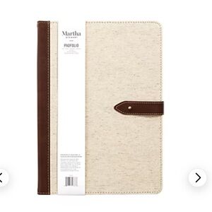 Martha Stewart Faux Leather Padfolio with Buckle Closure